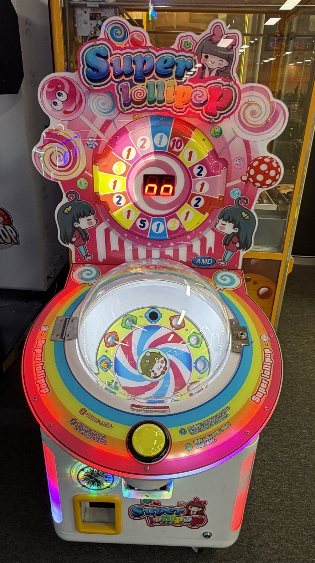 Colourful arcade cabinet