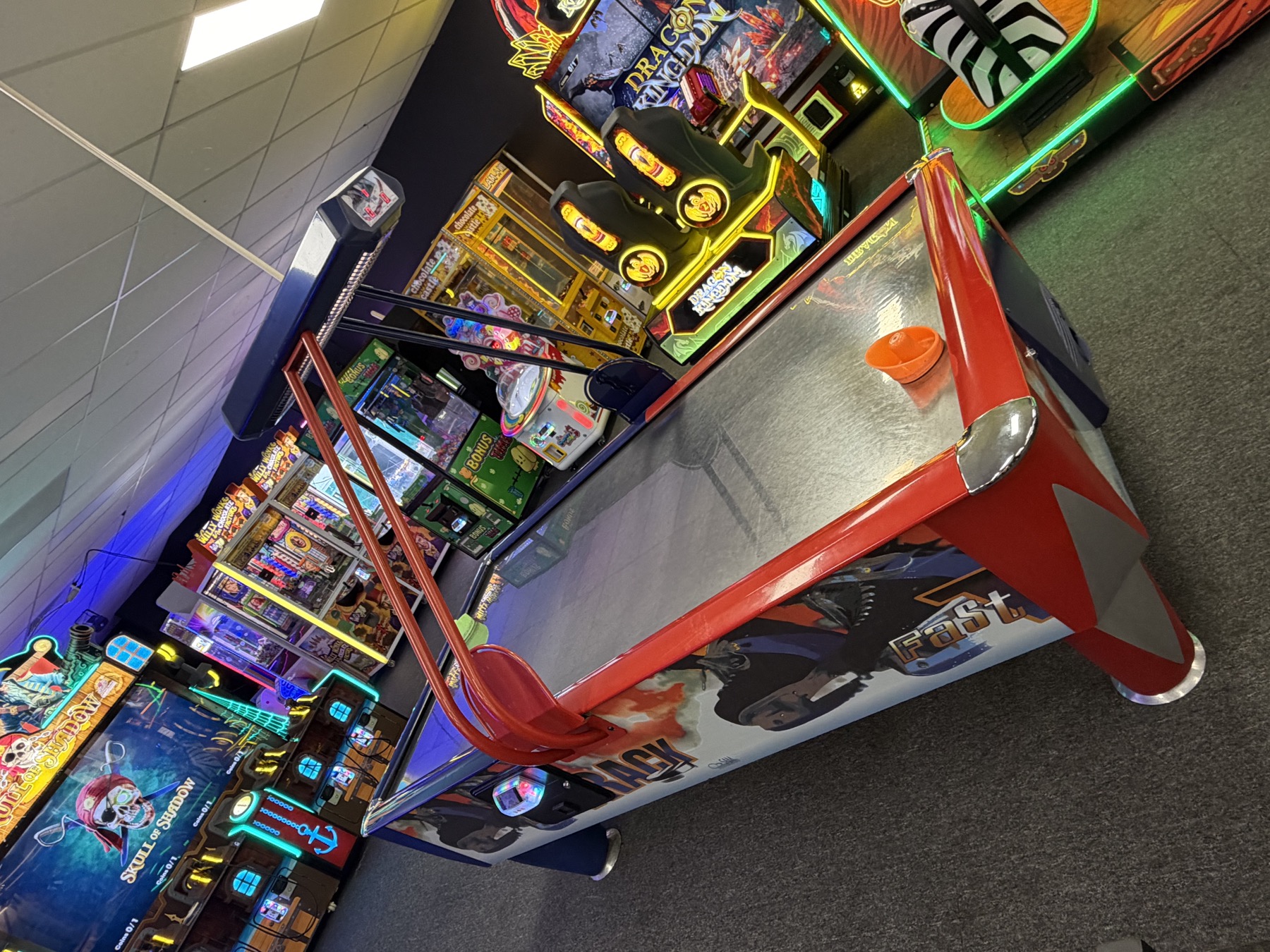 Arcade floor with games