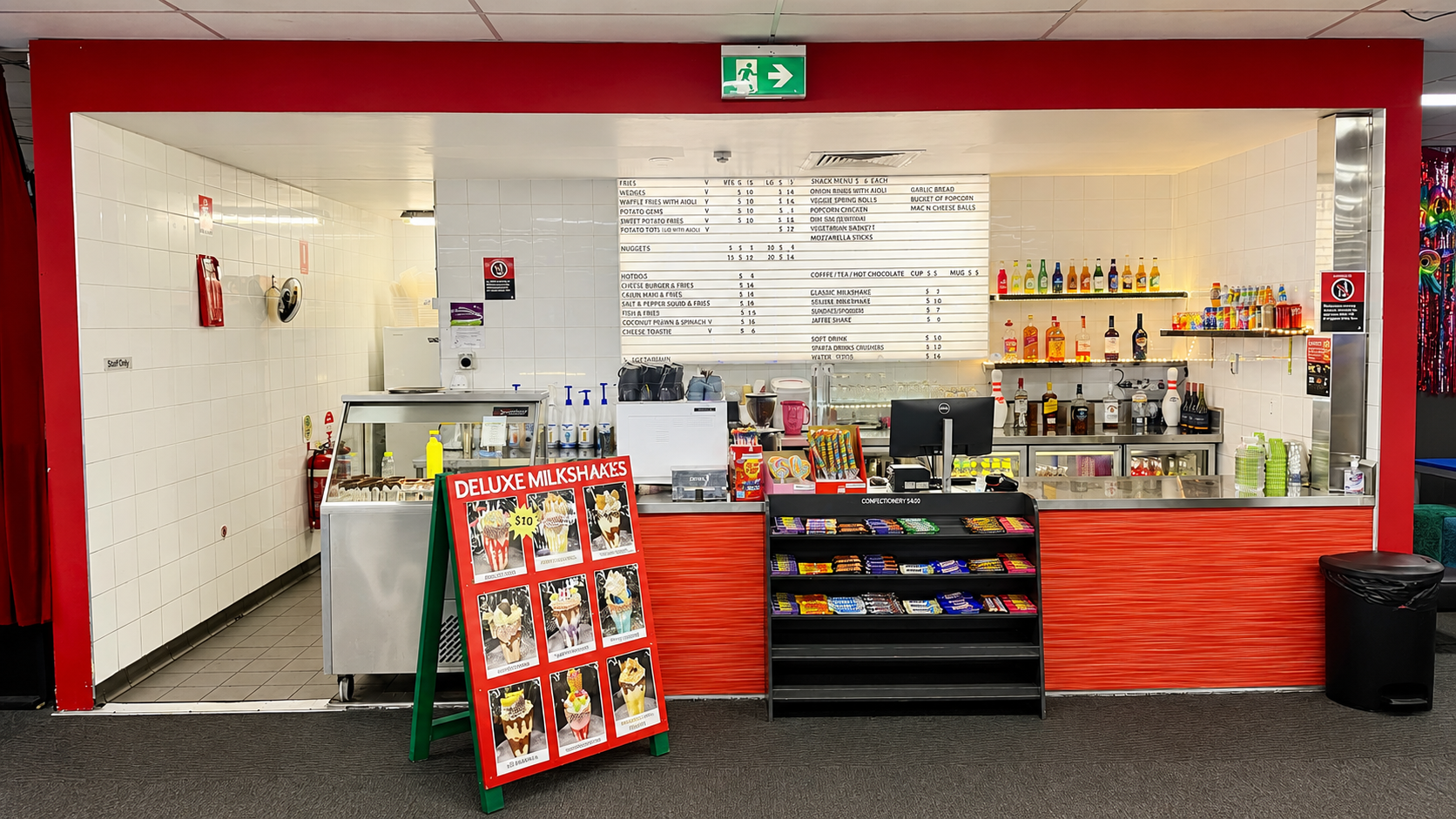 Licensed café and bar counter