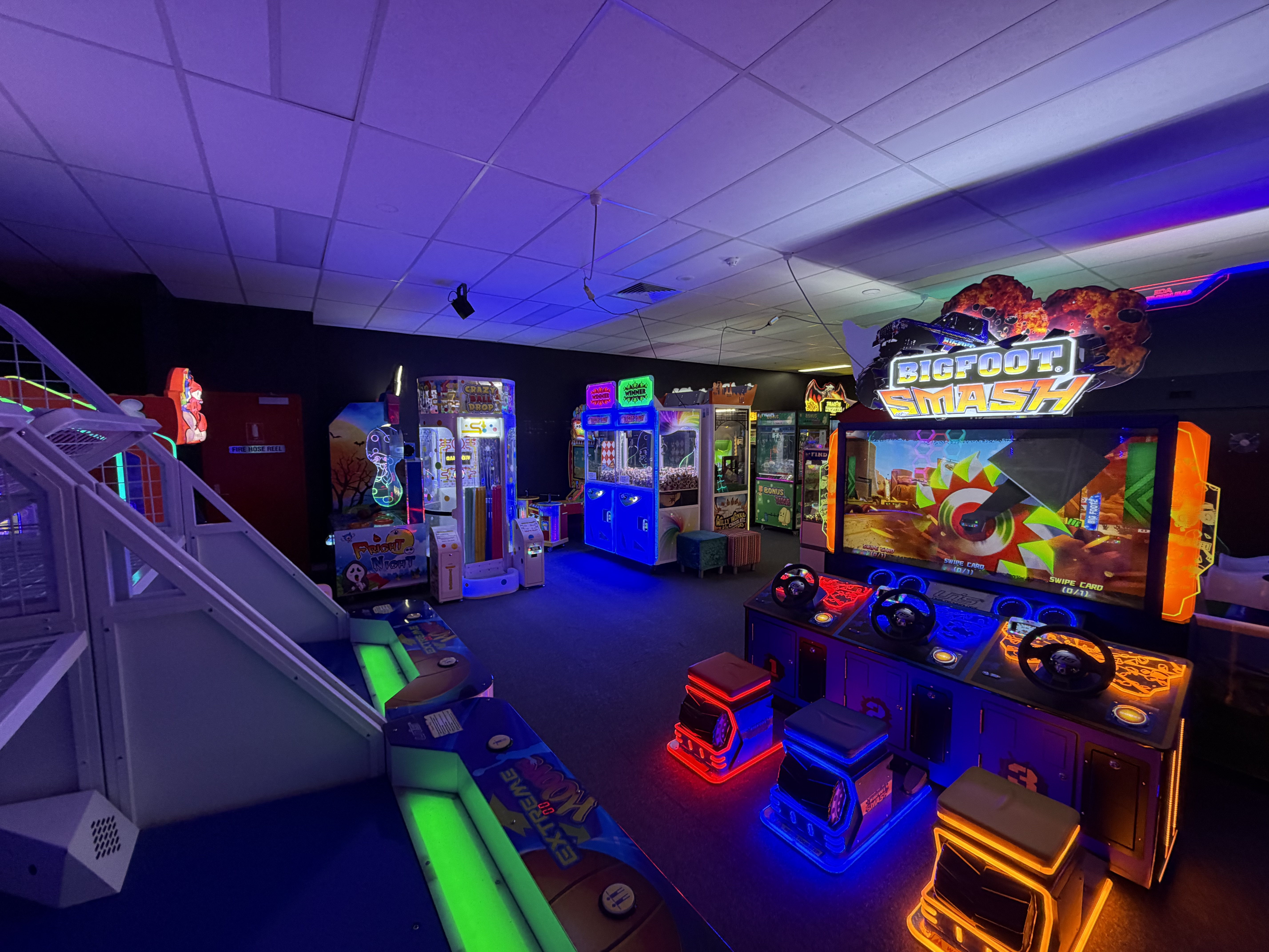 Guests enjoying the games area at Highlands Entertainment Centre