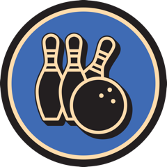 One game bowling icon