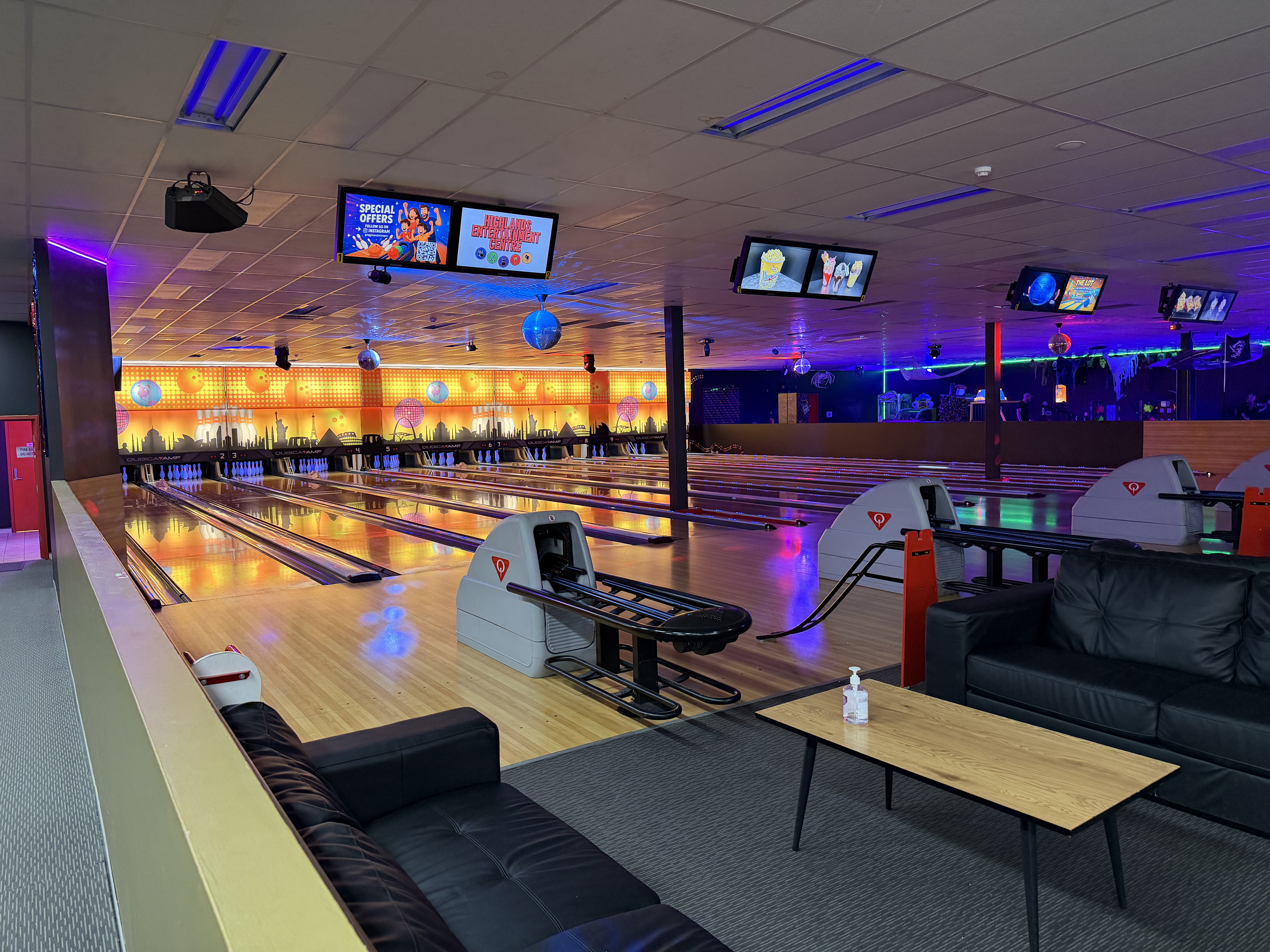 Bowling lanes at Highlands Entertainment Centre